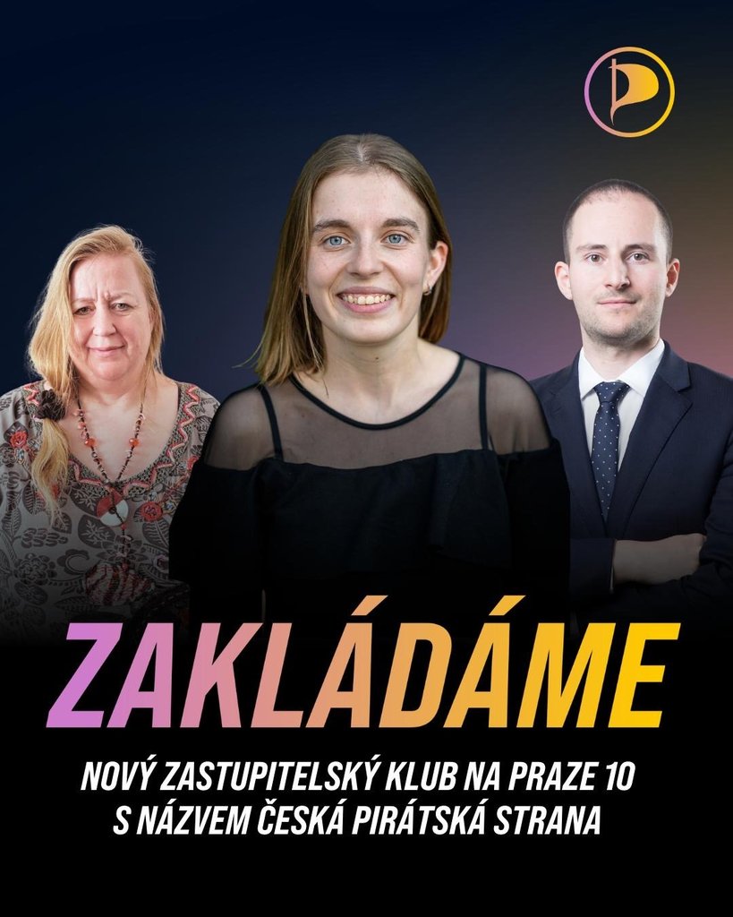 Piráti v Praze 10 založili nový zastupitelský klub