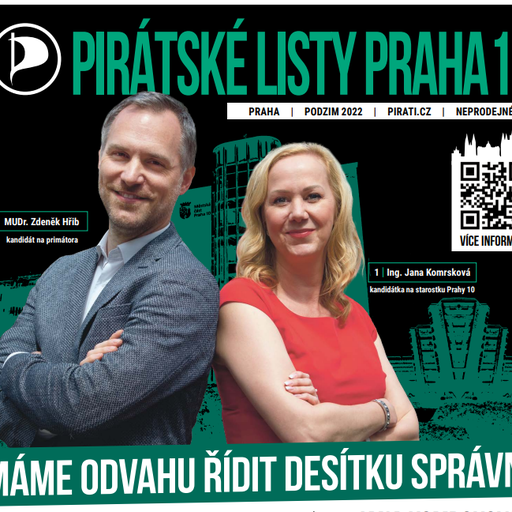 Pirátské listy Praha 10 pro volby 2022